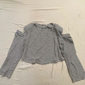 Striped Black and White Women's Top